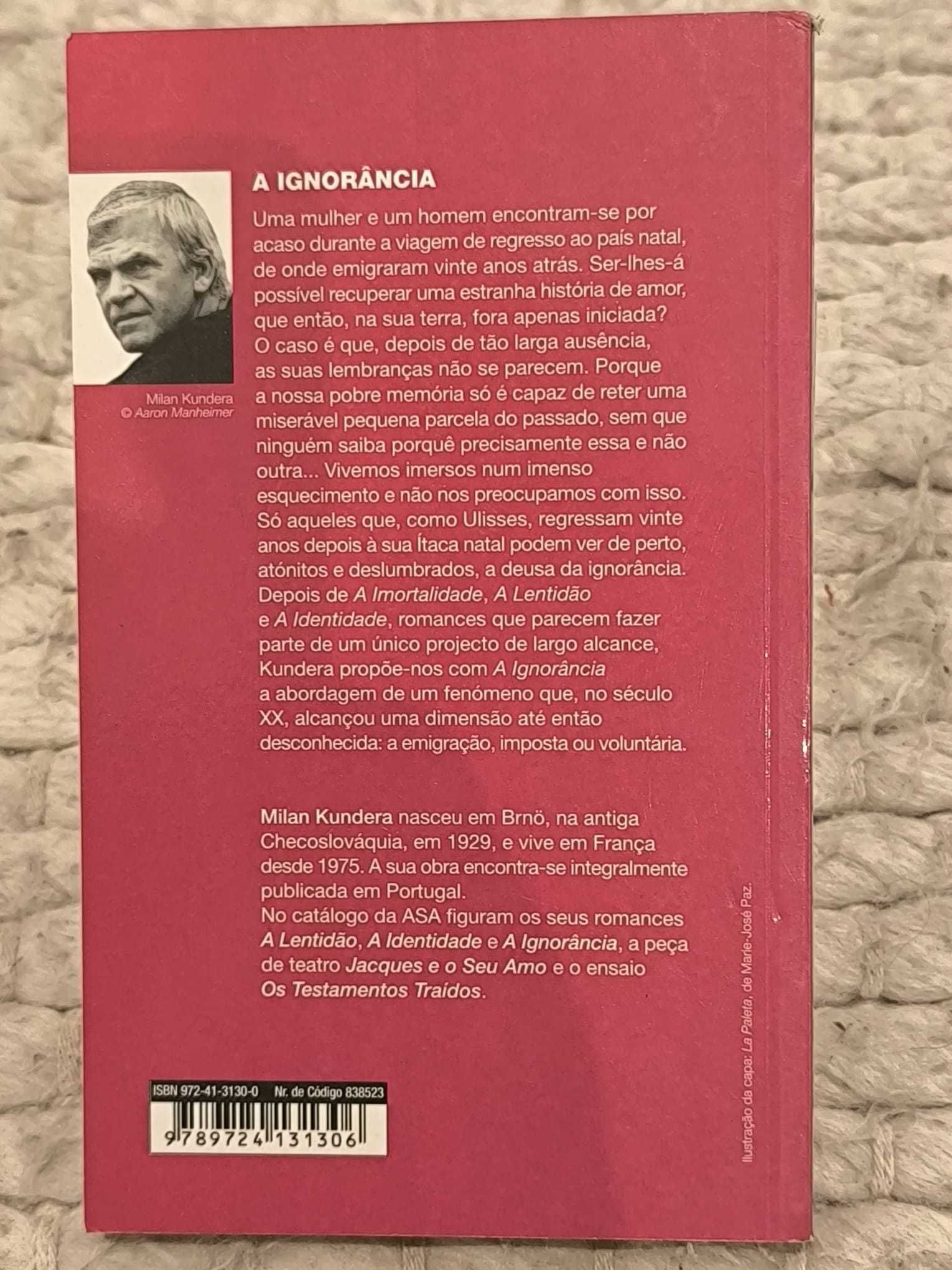 A Ignorância
de Milan Kundera