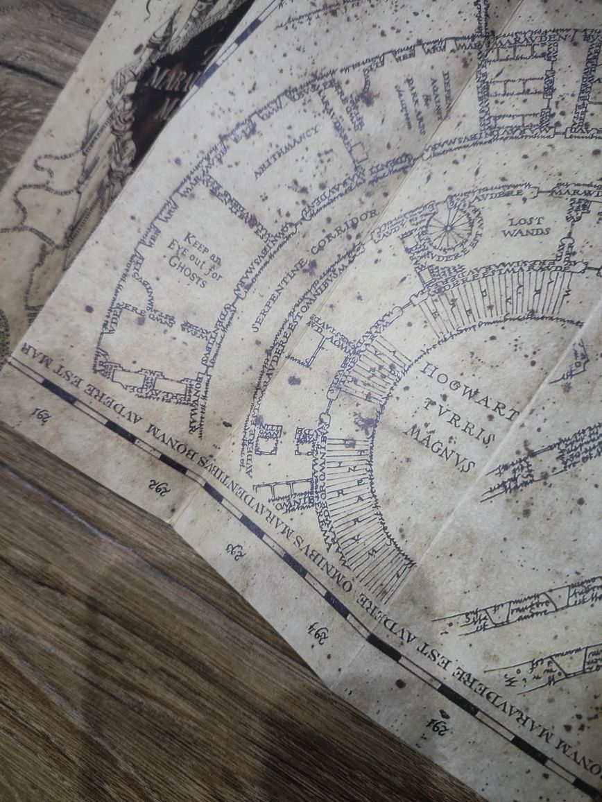 Harry Potter magiczna mapa Hogwartu Huncwotów dla fanów Harrego