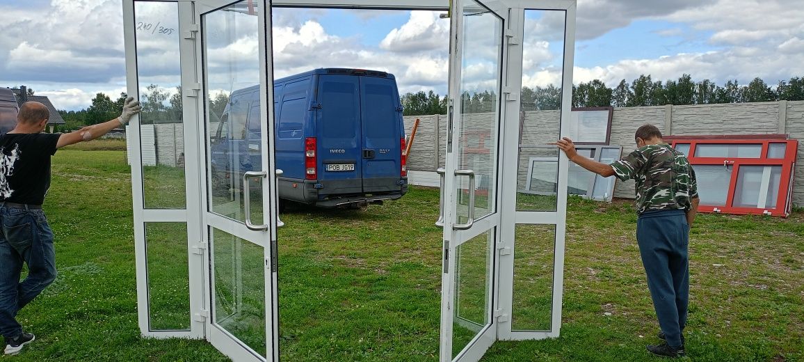 Drzwi aluminiowe  P.poź  antracyt super stan dostawa gratis cały Kraj