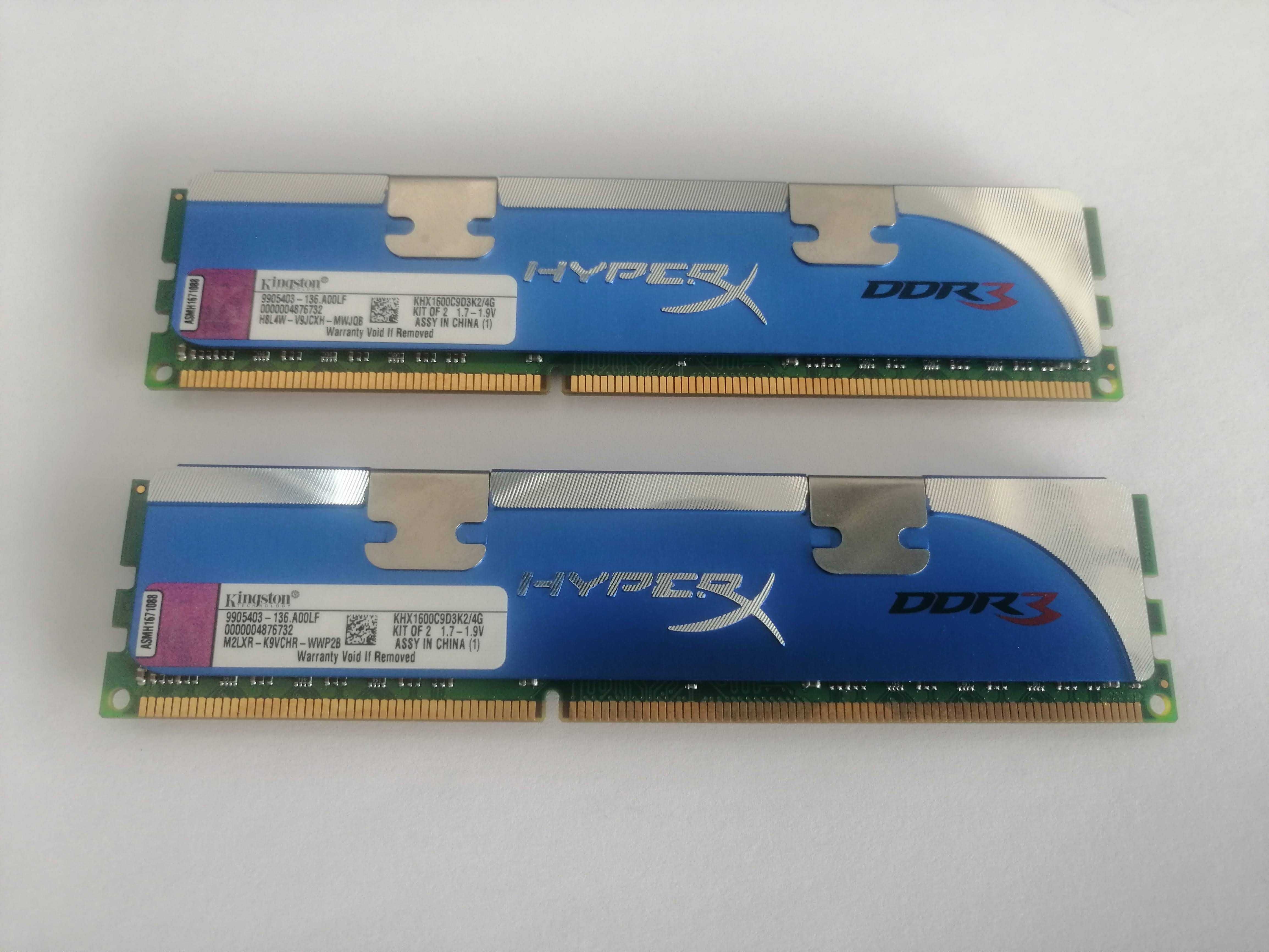 Kit de memória Kingston HyperX KHX1600C9D3K2/4G - 4Gb