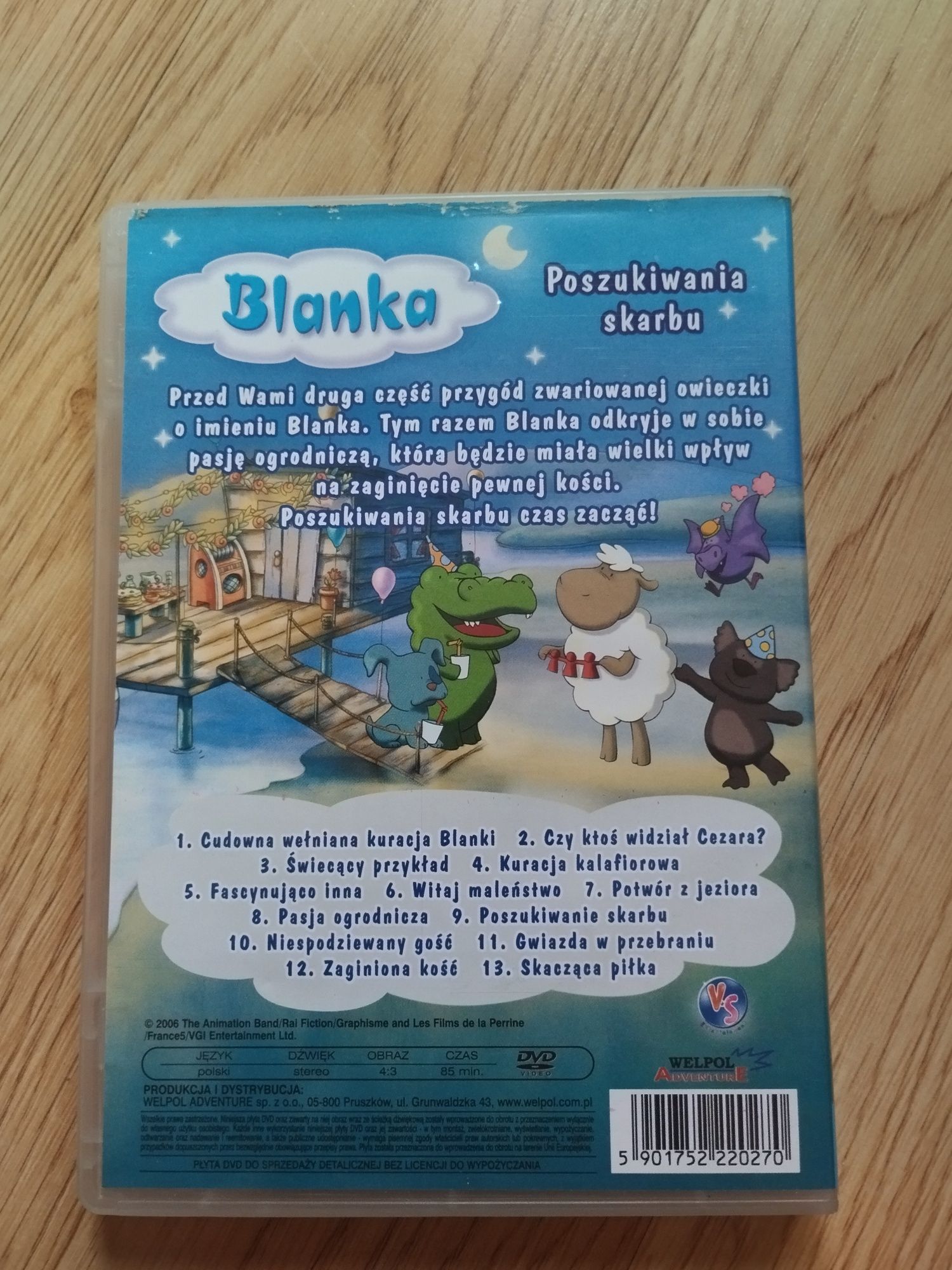Płyta DVD z bajką Blanka i poszukiwacze skarbów