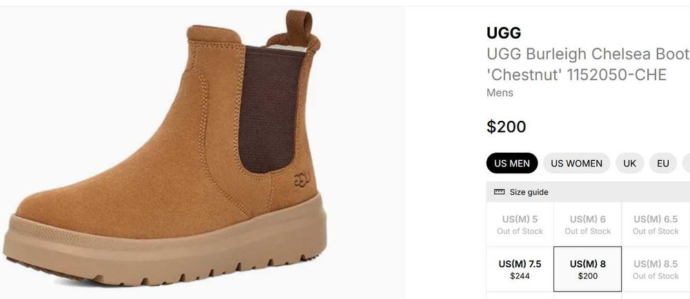 Чоловічі чоботи утеплені UGG, 42р