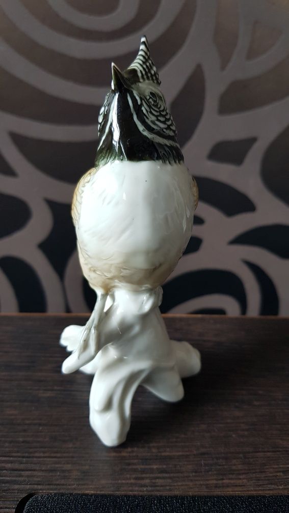 Ptaszek z porcelany figurka Karl ENS uszkodzony