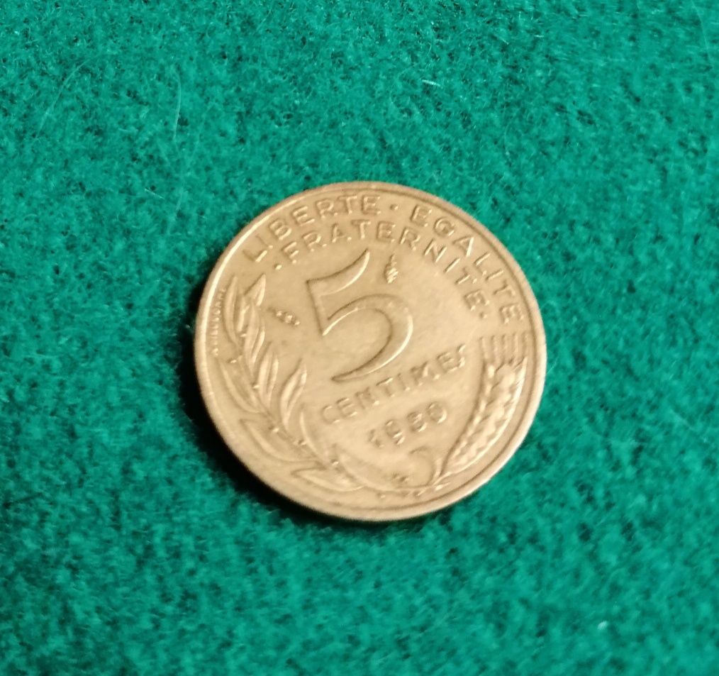 Moeda Francesa de 5 centimes