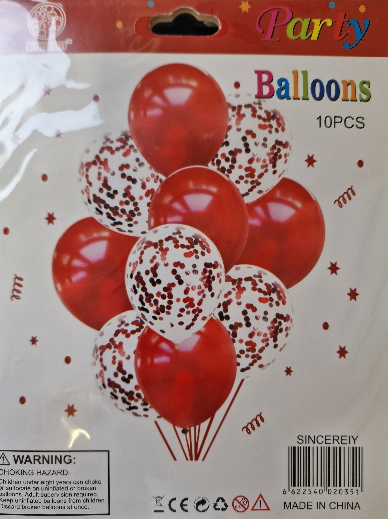 Balony z konfetti zestaw balonów