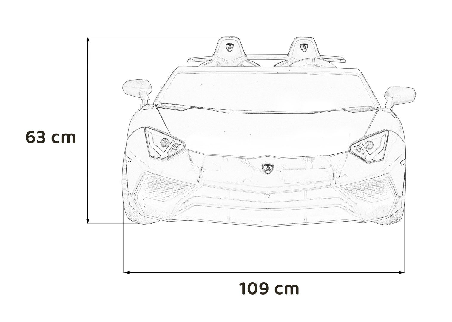 2x200W 24v MAX 100KG Auto na akumulator Lamborghini Aventador SV Szary