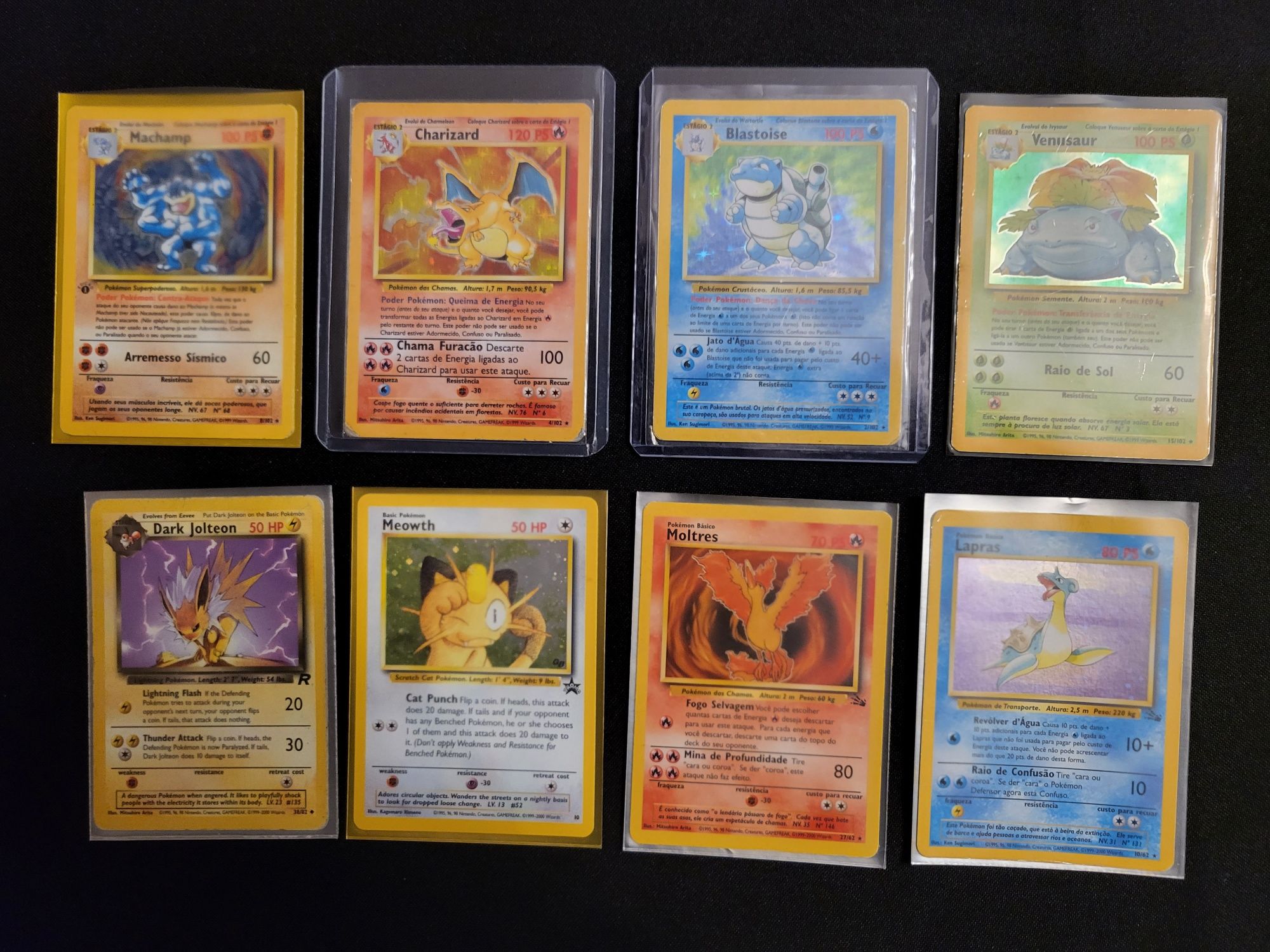 Cartas Pokémon Antigas Raras Originais Blastoise Charizard Venusaur