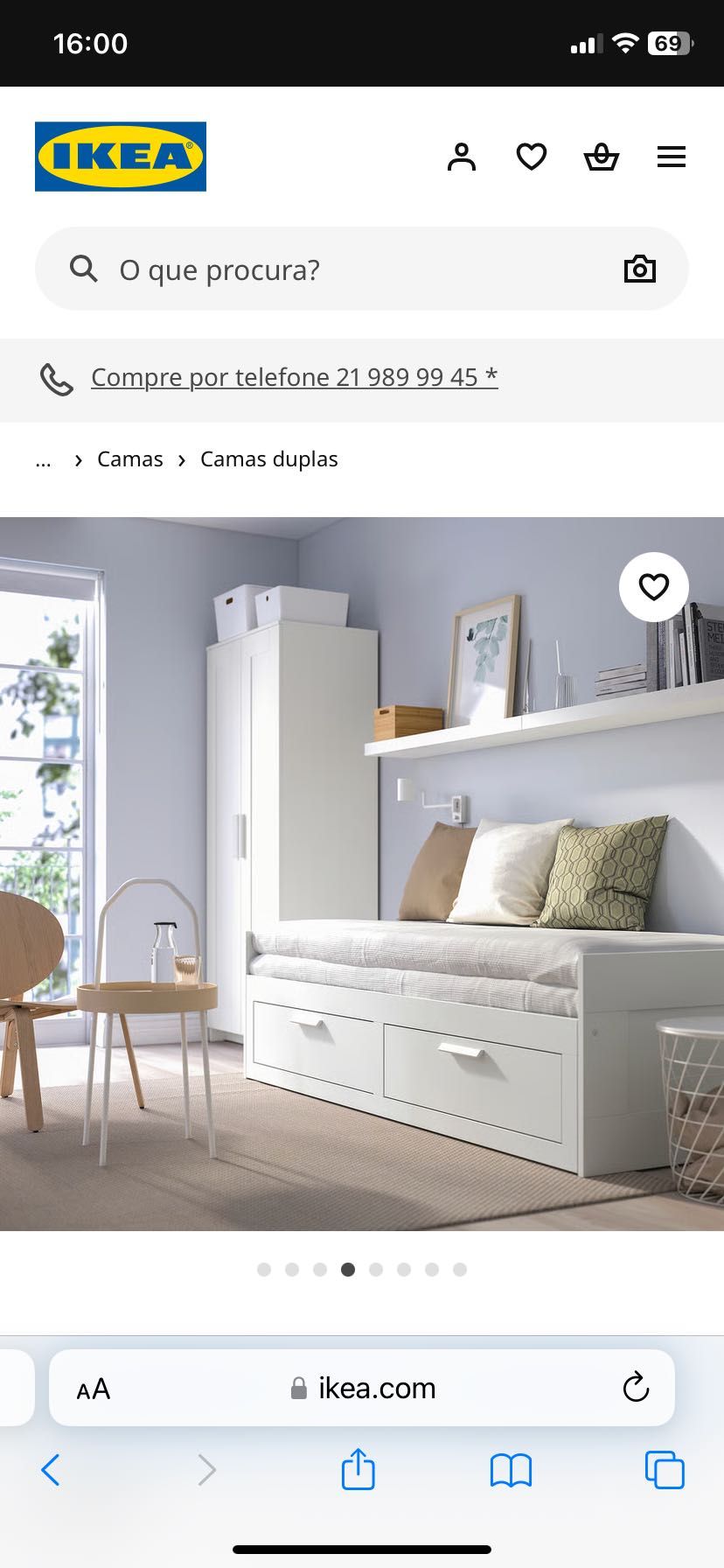 Cama dupla BRIMNES Ikea + colchão