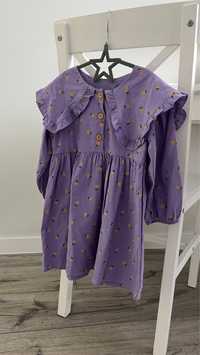 Сукня для дівчинки з коміром фіолетового кольору
