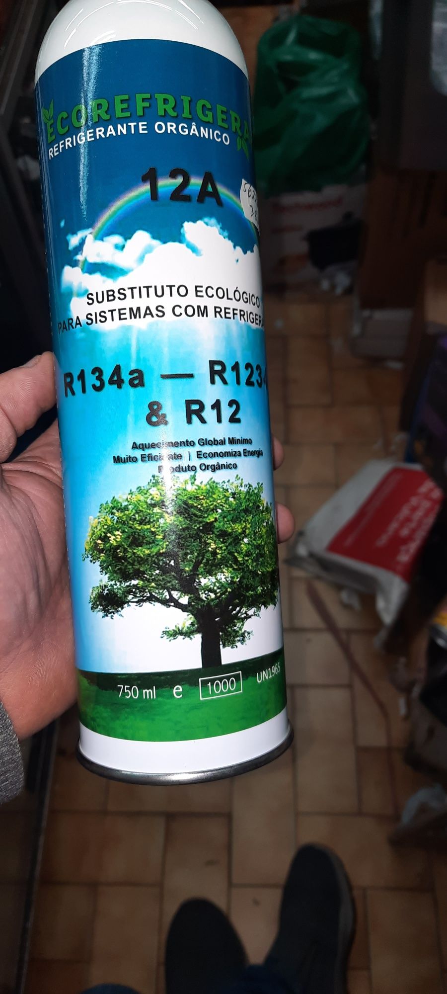 2 Botijas de gás refrigerante R12, R134a para equipamentos de frio