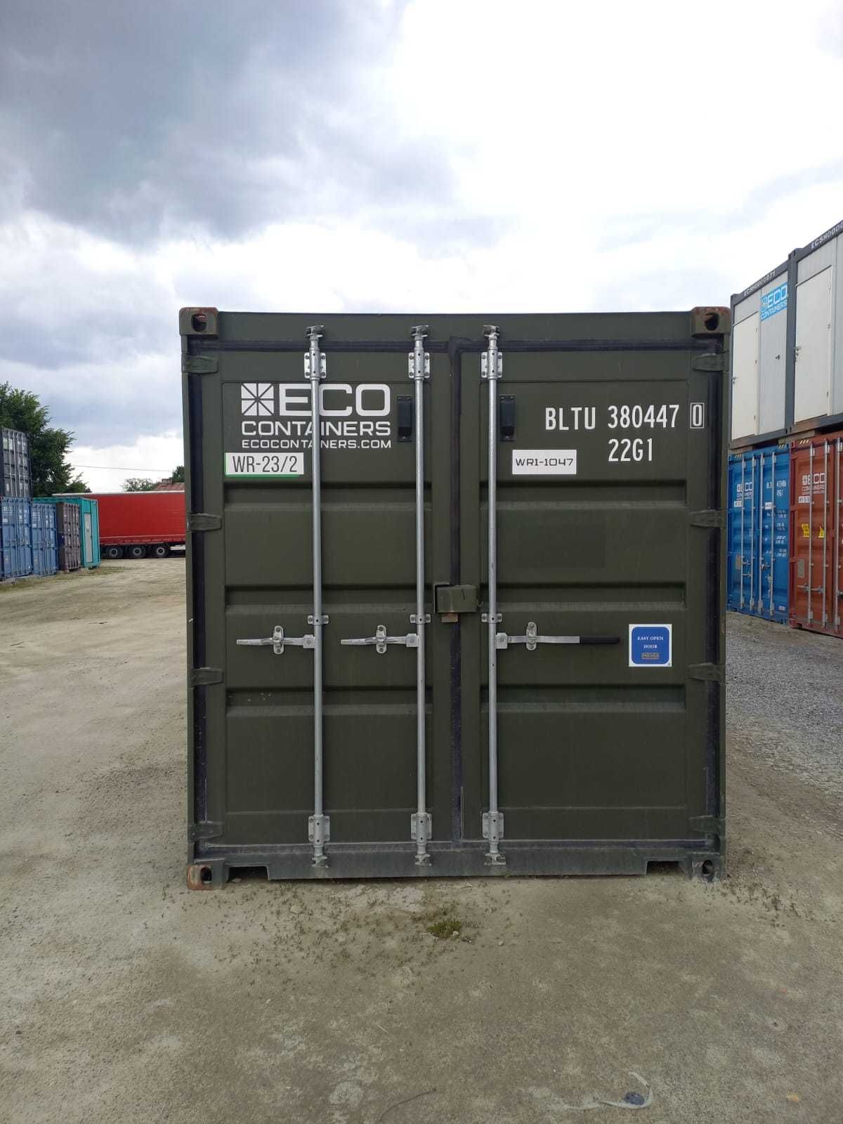 Tanio kontener 20 DD double door otwierany z 2 stron 6 metrowy