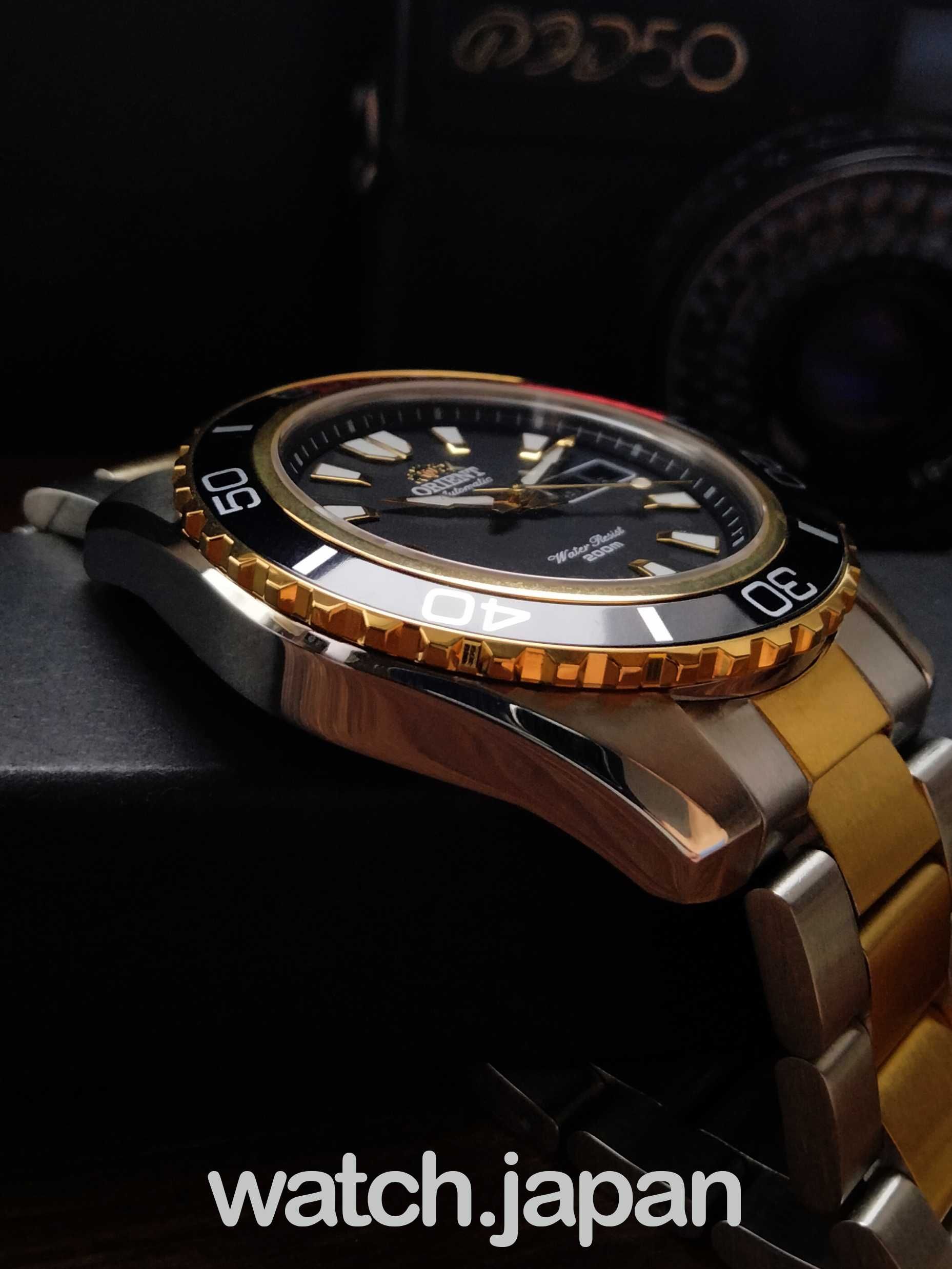 Часы - Годинник дайвер Orient Mako XL Gold Black-Red + Коробочка