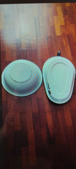 Alguidar e arrastadeira em esmalte