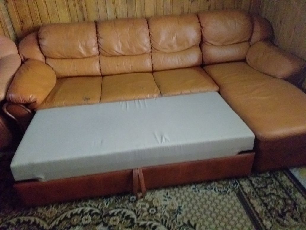 Диван кутовий шкіра.
