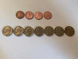 USA Zestaw monet 1 I 5 CENTS 1975 - 2002R