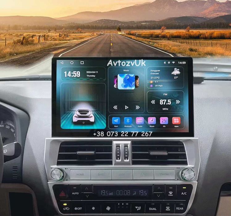 Android 14 PRADO 150 Toyota GPS 2 дин Тойота Прадо CarPlay Магнитола