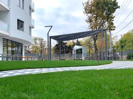 ЖК Корфу, 10 ст. Фонтана, стильная 2х + кухня студия + терраса