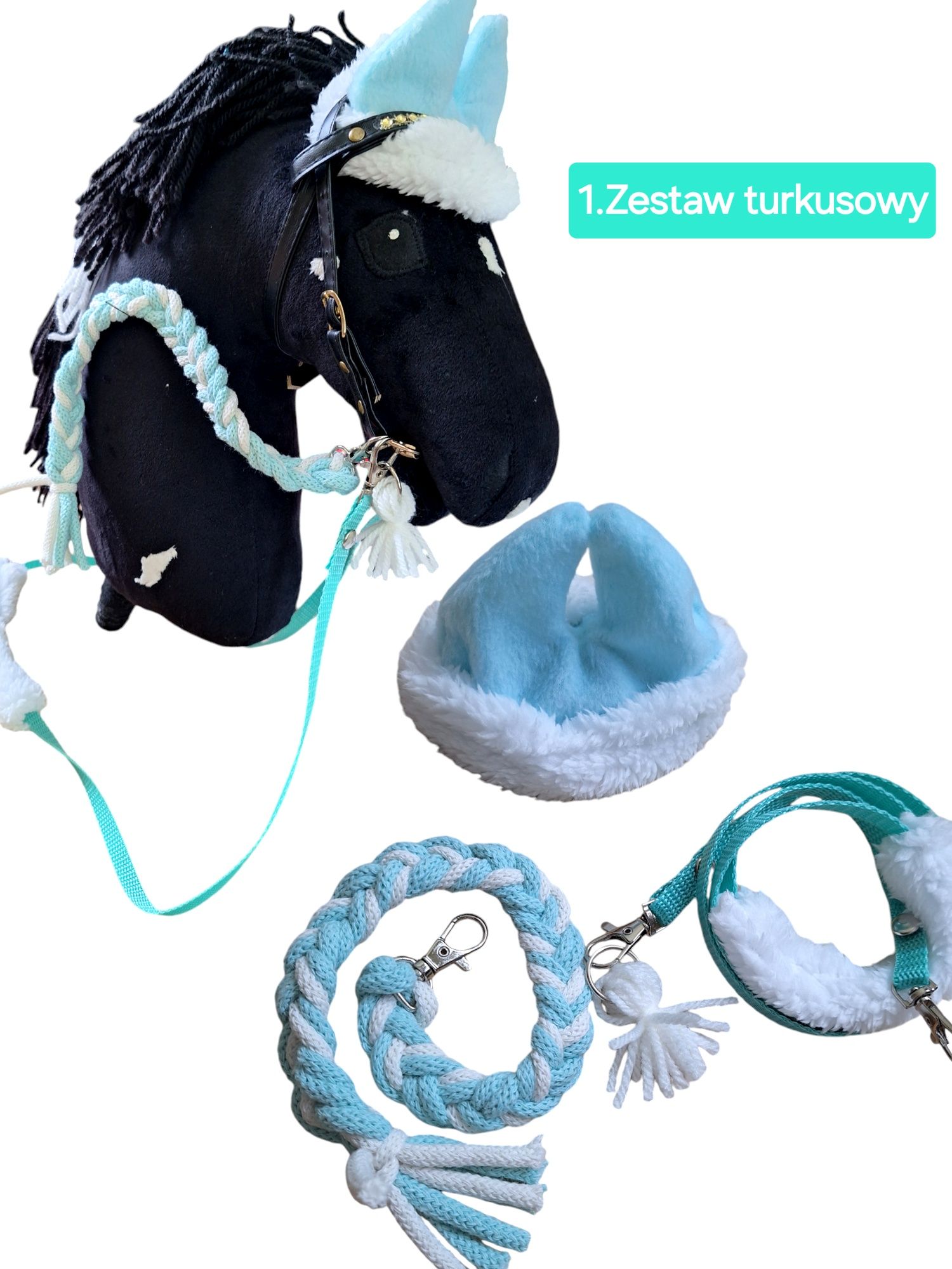 Nauszniki z futerkiem dla Hobby horse ,uwiąz,wodze-kolory-format a3-a4