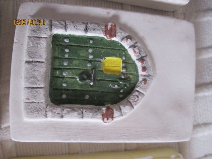 Colecção de 6 portas feitas em gesso p/ decoração