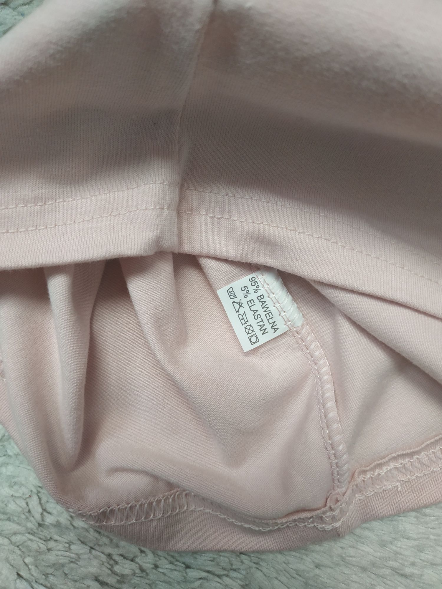Nowa bluzka/krótki rękaw/lato/pudrowy róż/koronka/Lily Grey/r.104