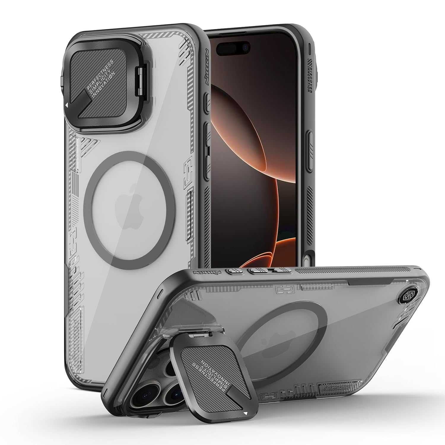 Nillkin etui do iPhone 16 Pro Max pancerne MagSafe osłona obiektywu