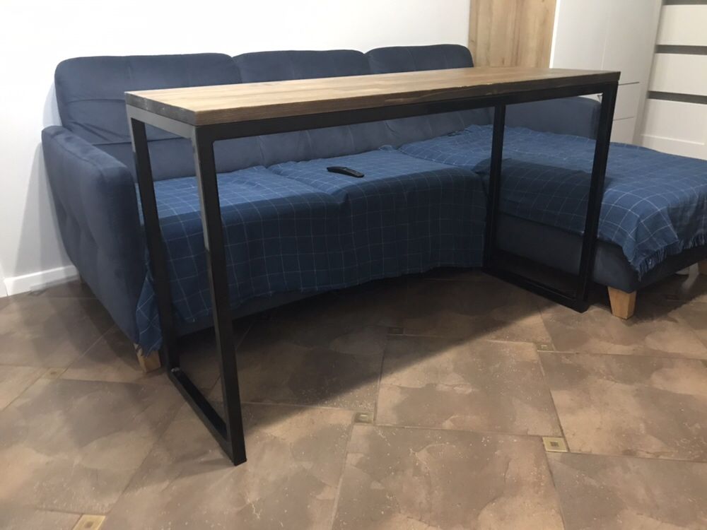 Konsola stół loft lite drewno 130cm x 45cm bardzo oryginalny