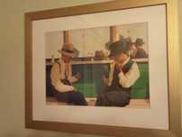 Jack Vettriano oprawiony i przeszklony.