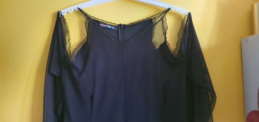 Sukienka Hiszpanka czarna plus size