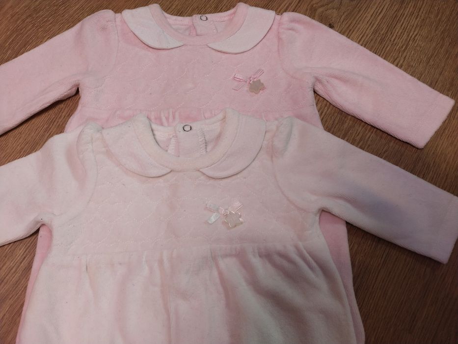 2 x pajacyk Mayoral ciepły welurowy elegancki 60 cm