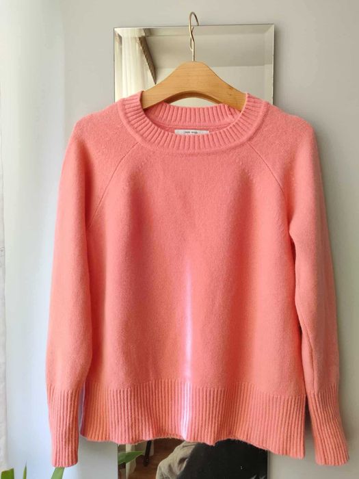 Wełniany sweter różowy