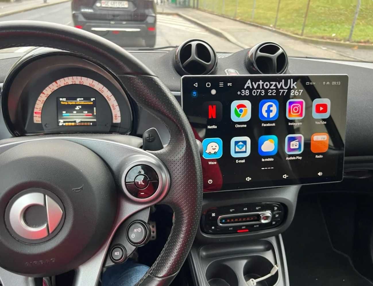 Магнитола SMART Mercedes Benz GPS USB Смарт 2 дин CarPlay Android 13