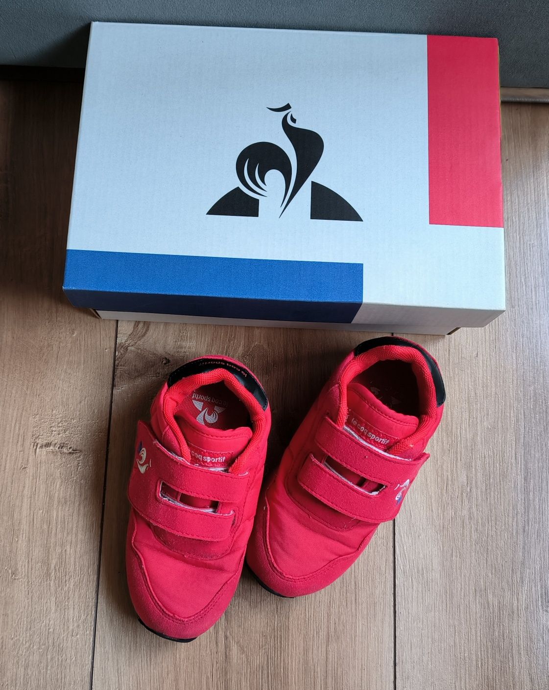 Le Coq Sportif czerwone buty obuwie sportowe na rzep r.27 17cm,stan bd