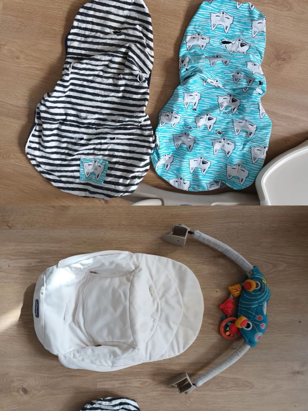 CHICCO POLLY MAGIC 3w1 leżaczek, krzesełko do karmienia + pokrowce