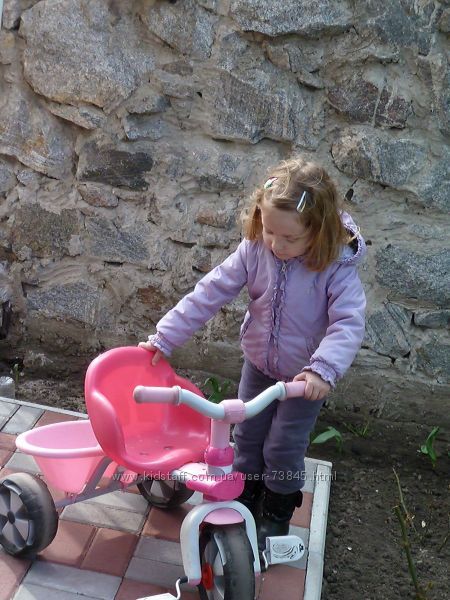 Велосипед для девочки SMOBY на 1-3 года трехколесный