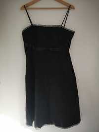 Czarna klasyczna sukienka vintage rozmiar 42 xl