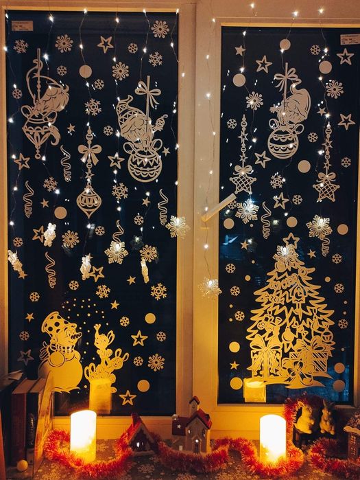 Новорічні наліпки вікна. Приймаю замовлення