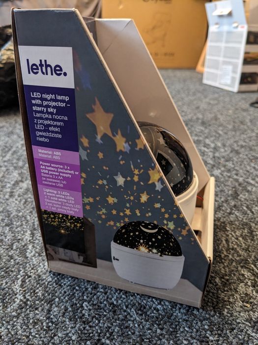 Lampka nocna, gwiezdne niebo