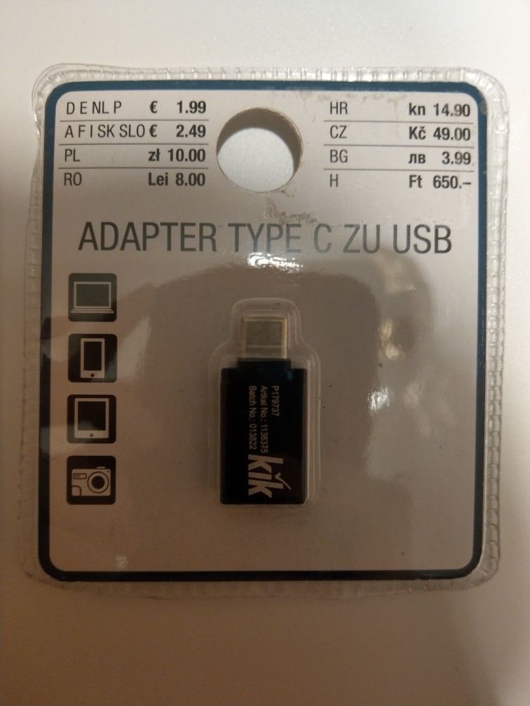 Nowy - adapter/przejściówka typu USB C na USB