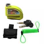 Cadeado / aloquete alarme sonoro 110DB moto com cabo de aviso