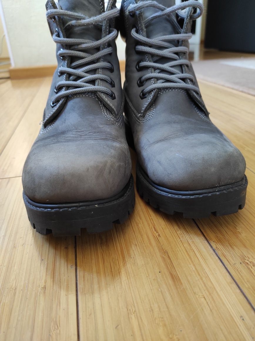 Зимові черевики/чоботи. Timberland grey fur. Унісекс. 37