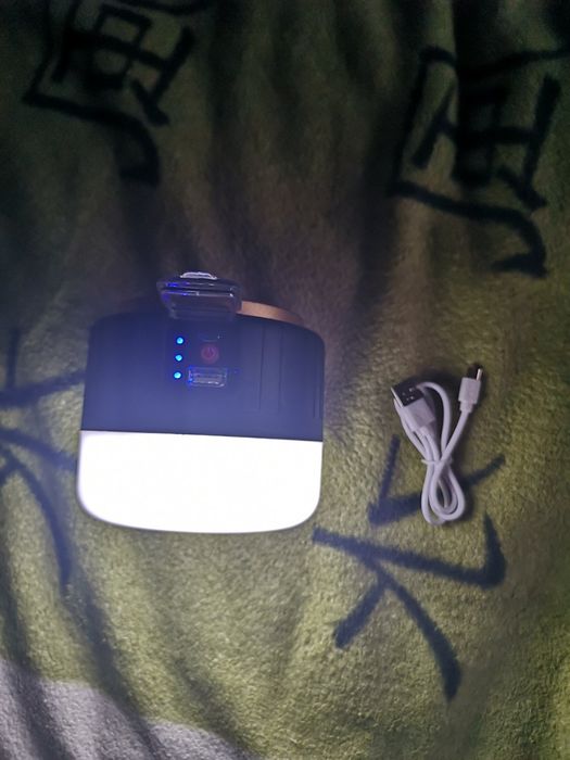 Лампа акумуляторна кемпінгова 100 Вт із функцією заряджання телефона.