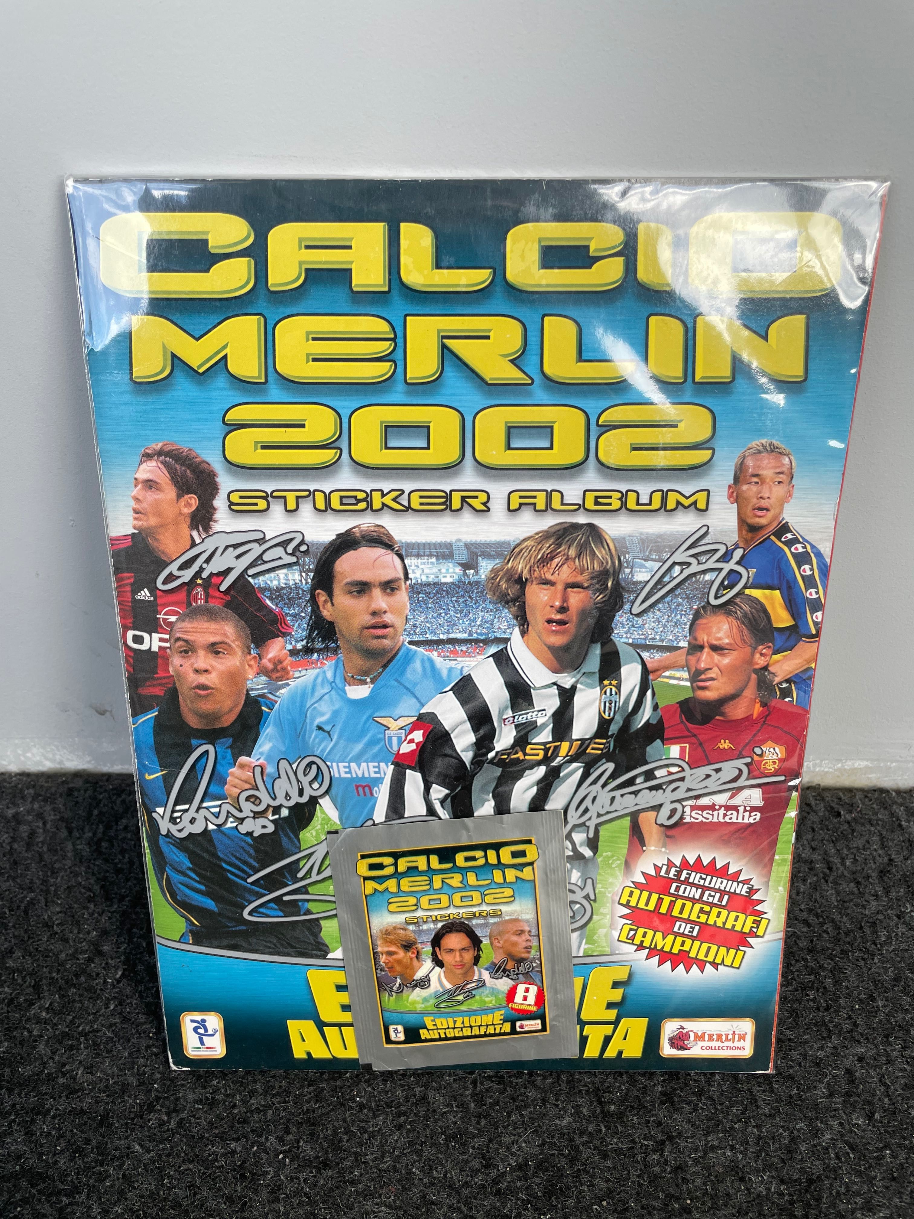 Calcio Merlin 2002 Autografata чемпионат Италии Calcio.Panini