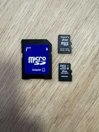 Karty pamięci micro SD Toshiba Kingston 8GB 2GB adapter