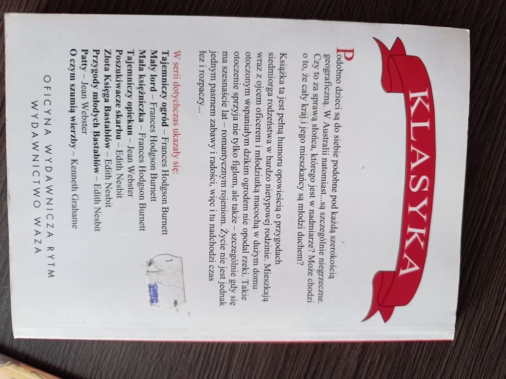 Książka Siedmioro Australijczyków. Ethel Turner. Rok 1997.