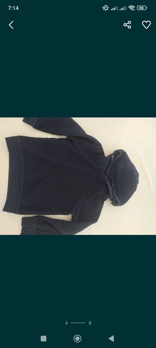 Bluza z kapturem 104-110 czarna chłopięca