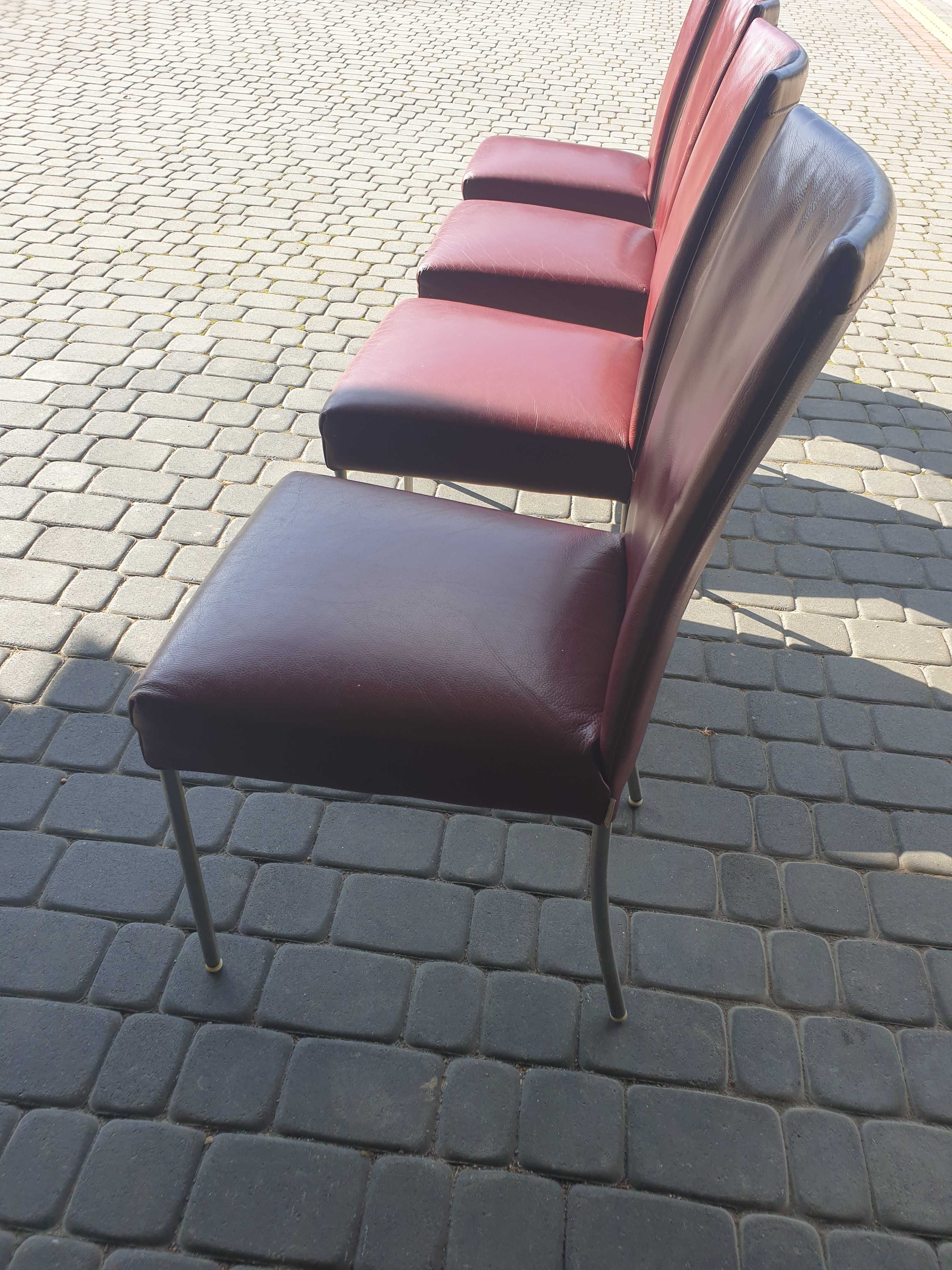 4 skórzane krzesła marki Bert Plantagie