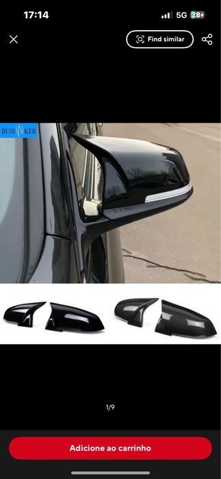 Retrovisor espelho fibra de carbono