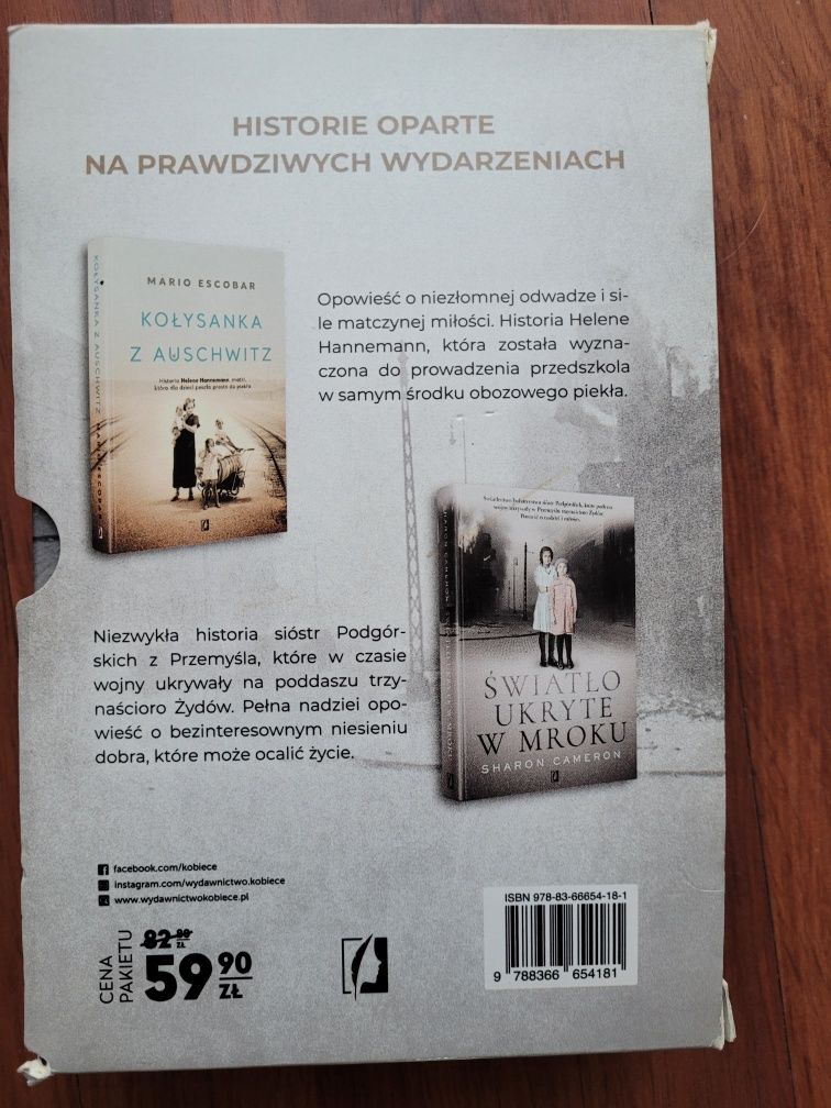 Komplet: Kołysanka z Auschwitz i Światło ukryte w mroku