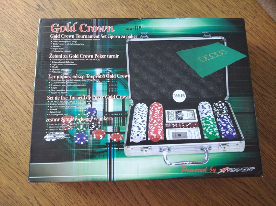 Poker - Gold Crow 200 -profesjonalny zestaw żetonów do gry