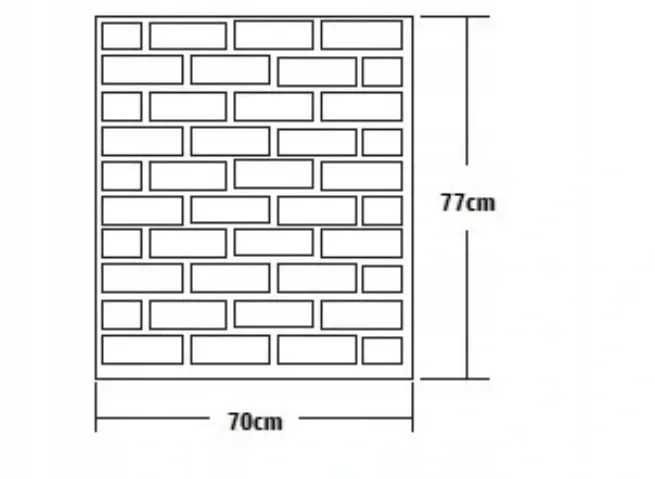 PANEL PANELE ŚCIENNE 3D 10 sztuk samoprzylepne kamień cegła